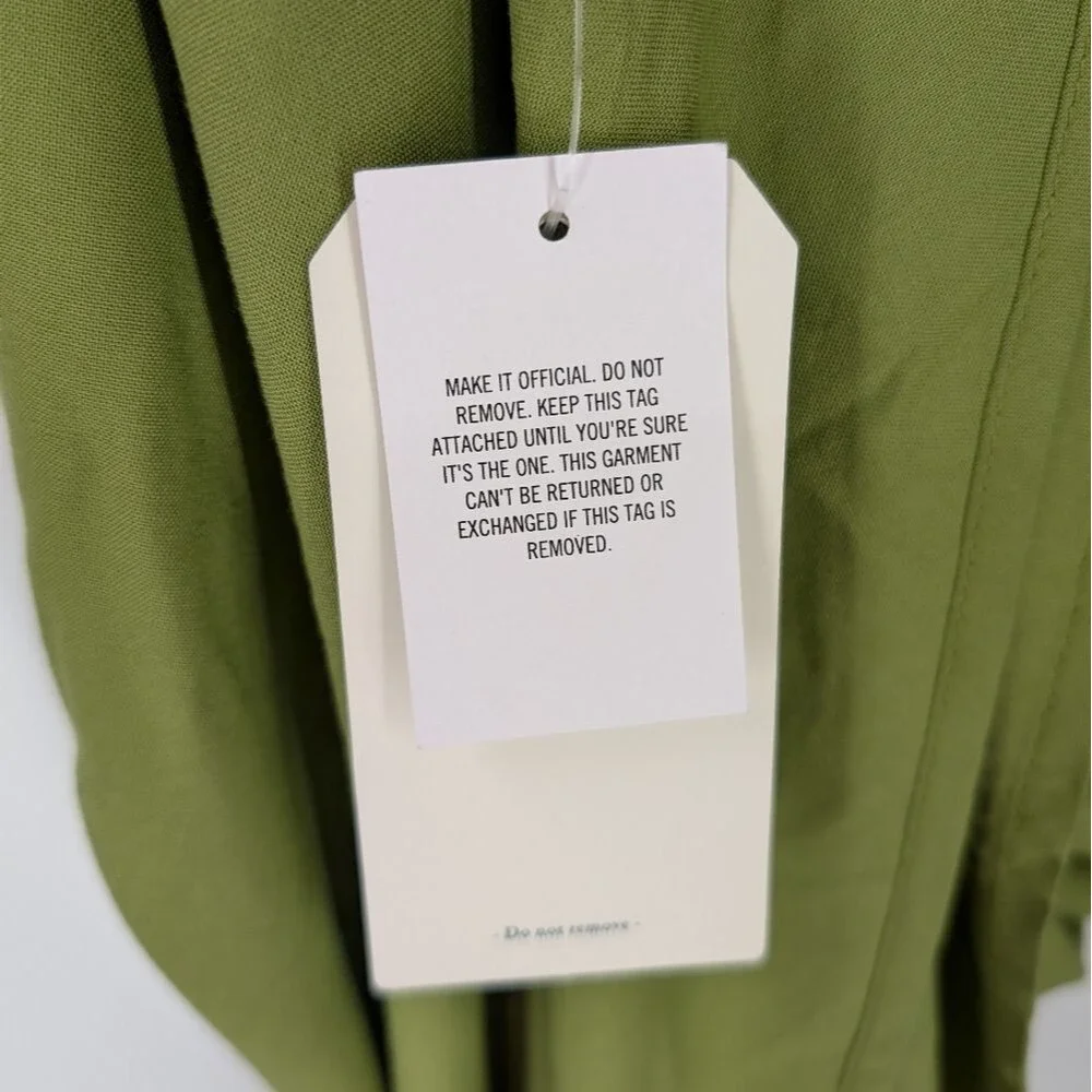 Abercrombie & Fitch Y2K Inspired Green Cowl Neck Slip Maxi Dress X-Small XS NWT